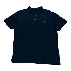 Jachs New York Polo Shirt Mens Medium Black Stretch Cotton Spandex Pocket Casual